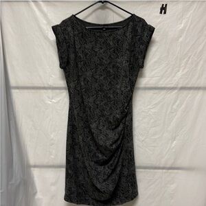 Classic Black Textured Mini Dress